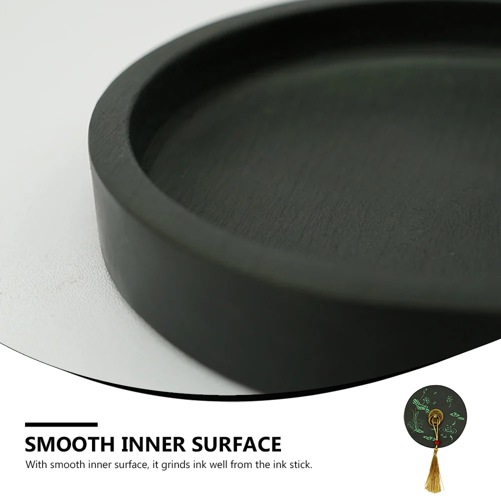 

Chinese Calligraphy Inkstone Summer Lotus Natural Stone Ink Grinding Stone Smooth Surface for Sumi Drawing Traditional