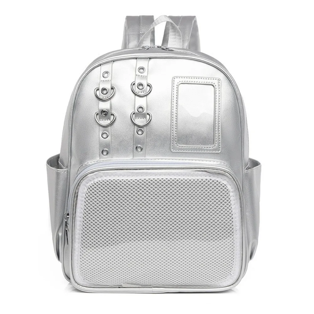 

Kawaii Transparent Transparent Rucksack Y2K PU Ita Bag DIY Display Lolita Shoulder Bag Casual Use