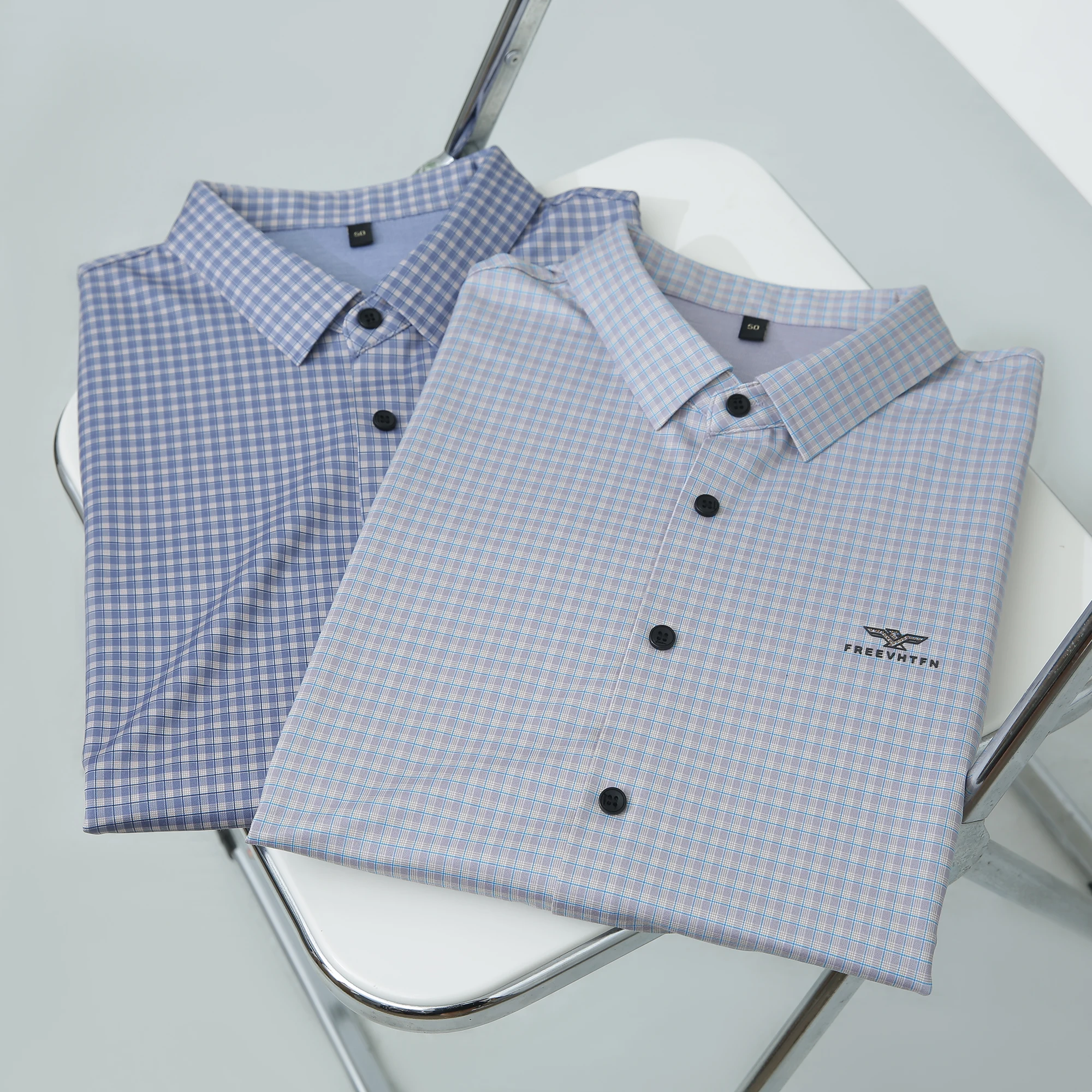 

Мужская повседневная рубашка из высококачественной ткани, не мнущаяся, деловая, однотонная, осенняя новинка