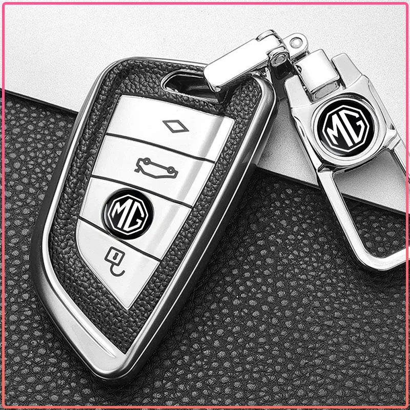 New Car Key Shell Remote Case Cover Aluminum Emblem Symbol Sticker For MG MG5 MG6 MG7 MG3 MG3SW GT Pilot HS ZS MG MARVEL Hector view 6