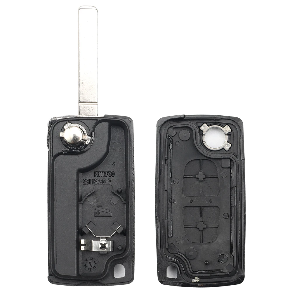 Peugeot 207 307 308 407 607 807 Citroen C2 C3 C4 C5 C6 Xsara Berlingo Flip Remote Car Key HU83 VA2 0536 ASK/FSK کے لیے LIXIANG