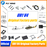 FLYWING UH-1 V4 Scale Helicopter Parts UH1-V4 Accessories Shaft Window Windshield Main Blade Motor ESC Servo Original Parts