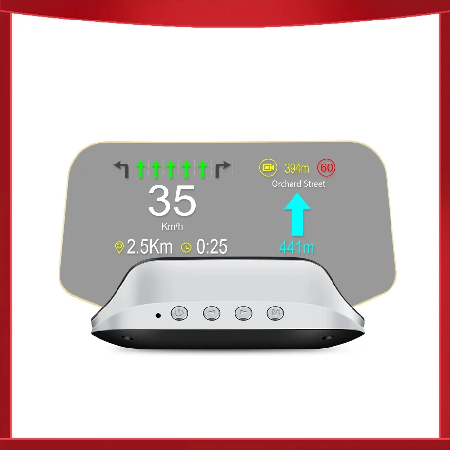 Car Head Up Display Digital GPS Navigation Speedometer Projecter OBD2 GPS Dual System Display Screen Display Speedup Test