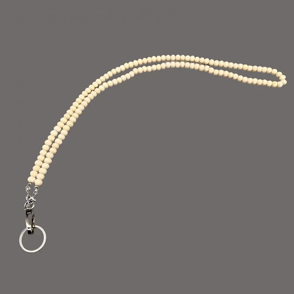 教師用のカラフルな木製ビーズストラップ、洗練された眼鏡ストラップ、IDホルダー、格納式バッジリール、教育用チェーン