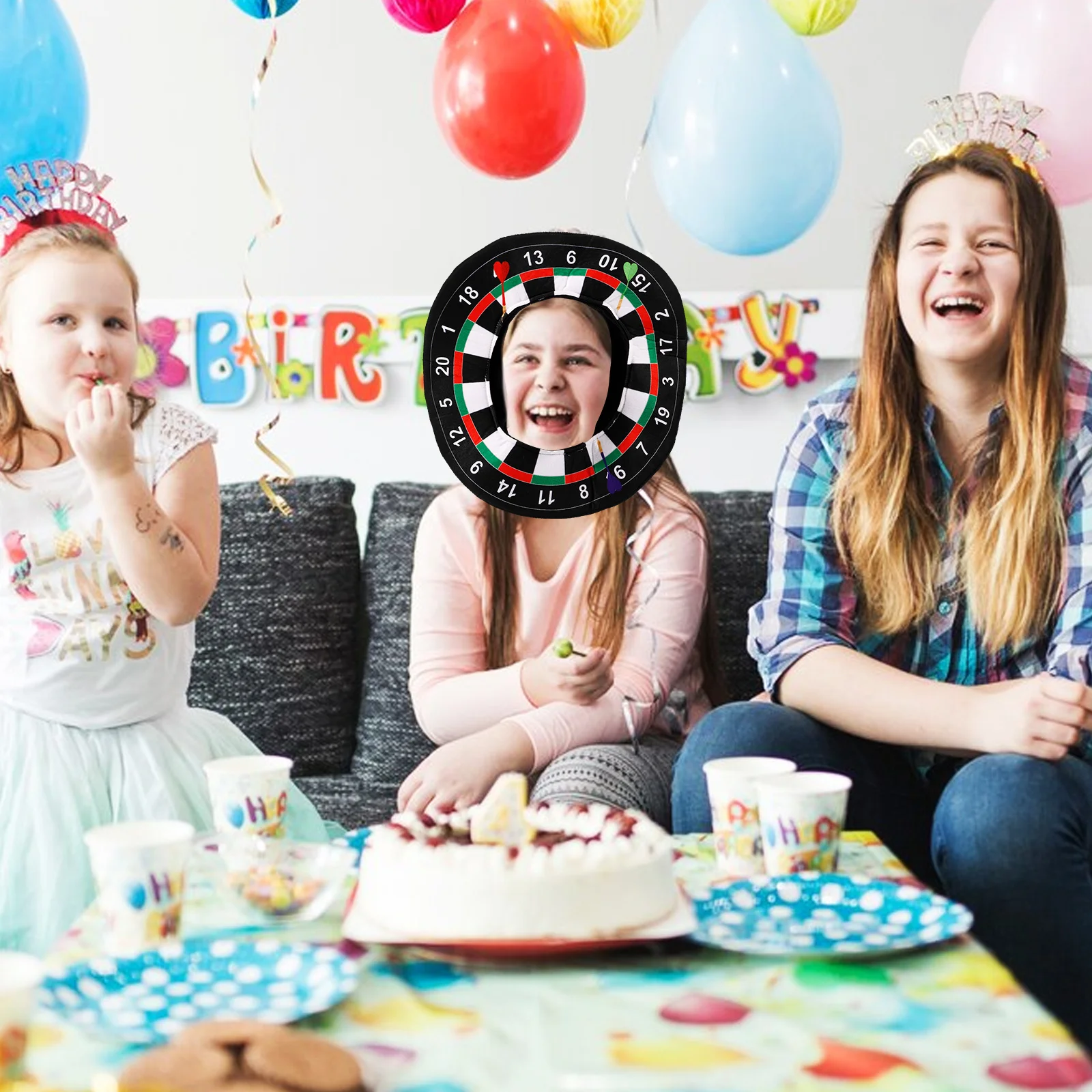 

Party Cosplay Hat Hood Vibrant Sports Novelty Headwear Portable Festival Costume Accessory for Group Events Hat Hood