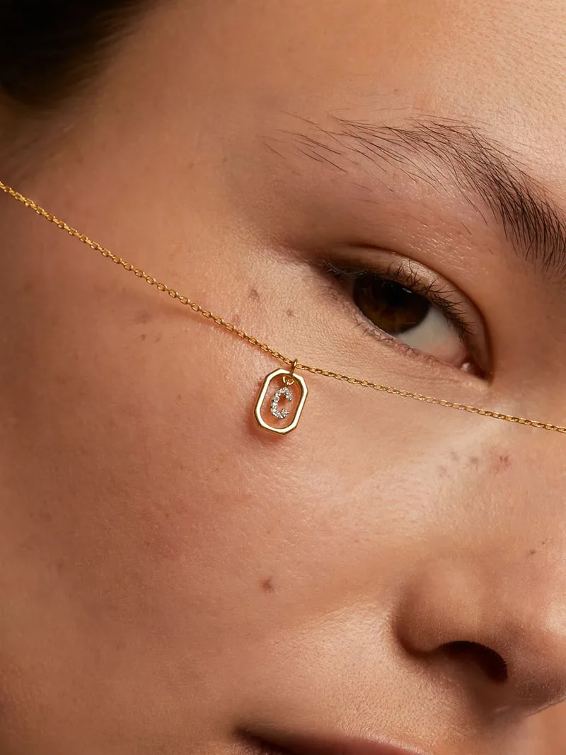 جديد 925 فضة رسالة قلادة شخصية الساحرة الإنجليزية الأبجدية قلادة طوق هدية عيد ميلاد مجوهرات رائعة