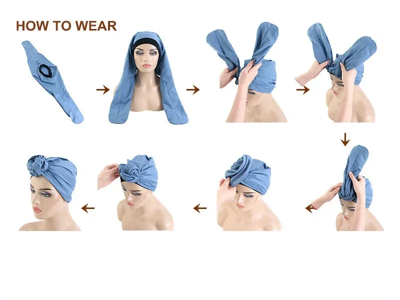 

Twist Knotted Turban Women Muslim Hijab Beanies Bonnet Chemo Cap Hair Loss Headscarf Headwear Wrap African Headties Turbantes