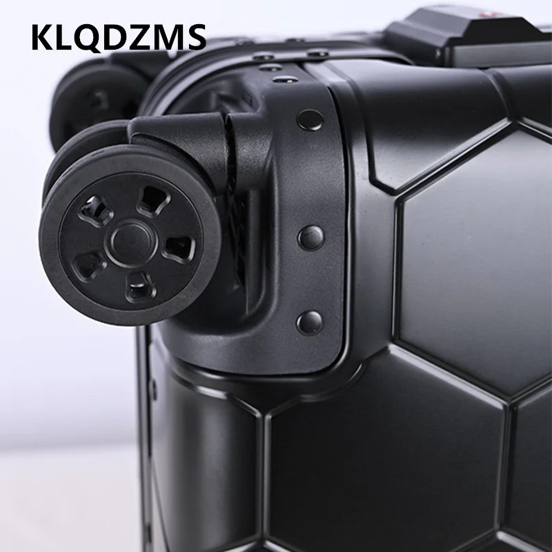 KLQDZMS Cabin Suitcase All Aluminum Magnesium Alloy Boarding Box 20 Inches Business Trolley Case Men's with Wheel Luggage