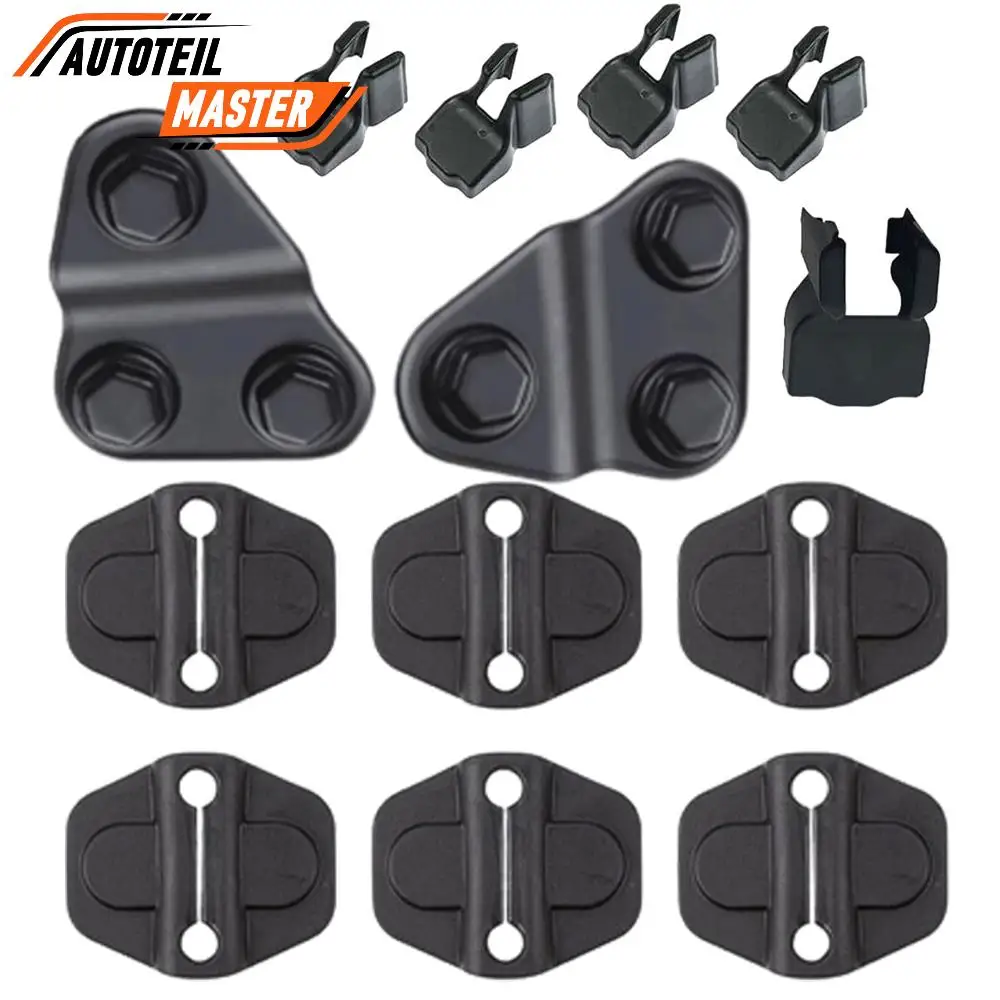 

For Jeep Wrangler JL JLU Sahara Sport Rubicon 2018-2025 Black Plastic Door Lock Decoration Cover Kit Stick-On Adhesive