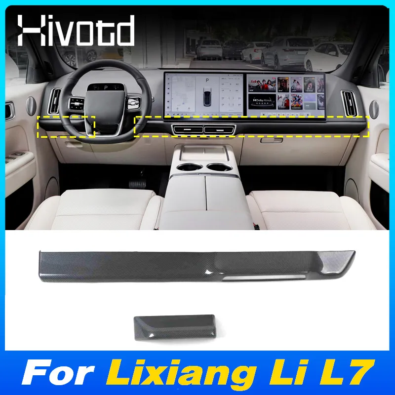 

Декоративные накладки на панели центрального управления автомобиля, защитные аксессуары для модификации интерьера, принадлежности для Lixiang Li L7 2024