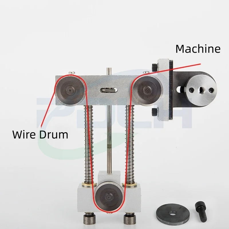 1PCS Automatic Wire Tensioner 3 Guide Wheels Linear Bearing No Drilling Easy Threading for EDM Machine Spare Parts