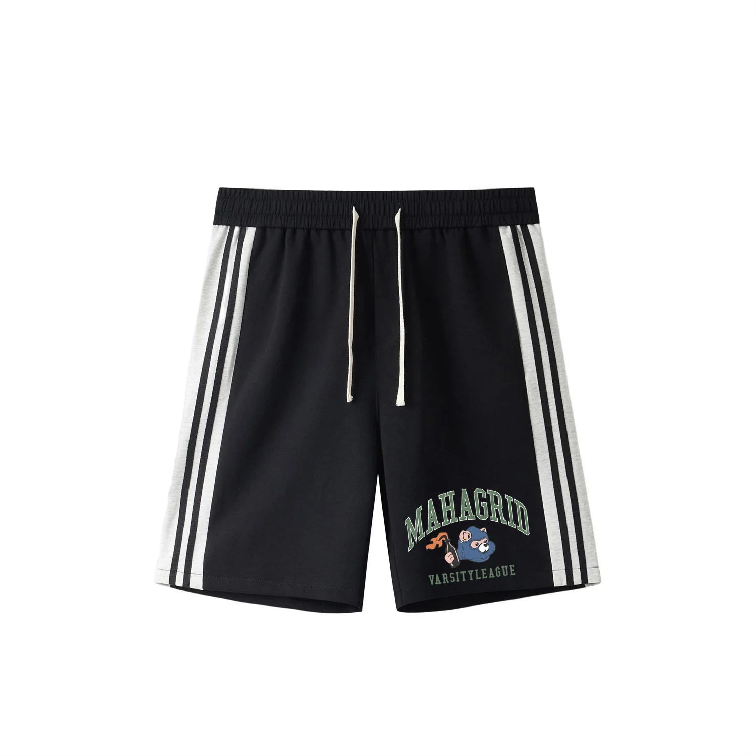 

Новинка 2025 года, мужские повседневные шорты большого размера, летние хлопковые модные спортивные шорты, черные спортивные штаны в американском стиле, мужские спортивные шорты