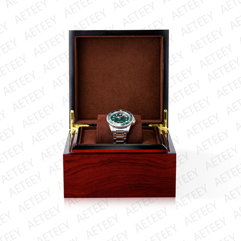 Watch Cases Packaging Wood Engraving Advanced Free Custom Logo Jewelry Packaging Watch Storage Box Watch Single Slot Case Box