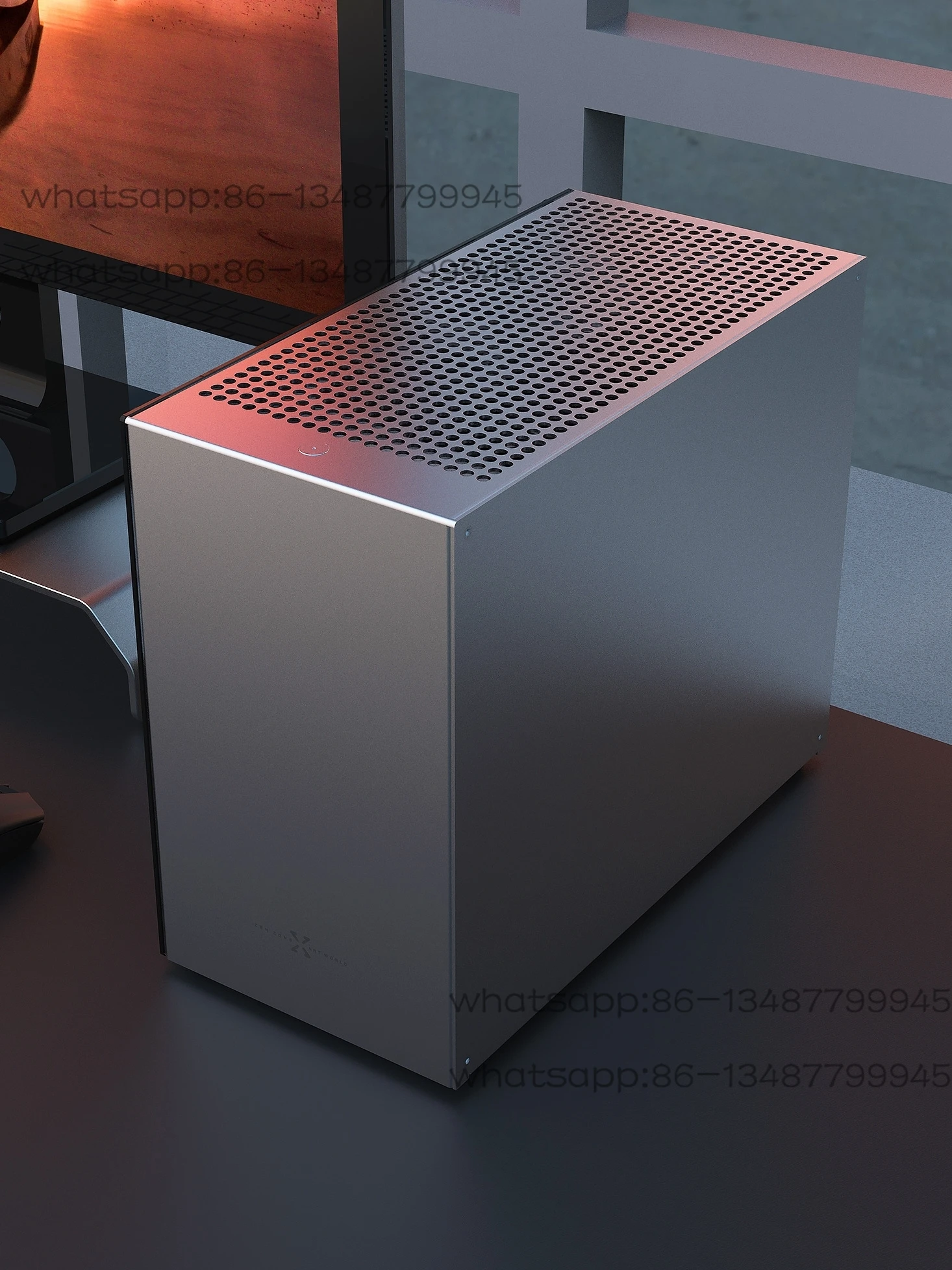 Mini  chassis  Portable Assembly Desktop Computer Small Chassis C2 All Aluminum MATX/ITX Main Board Side Transparent - Xiaozhe