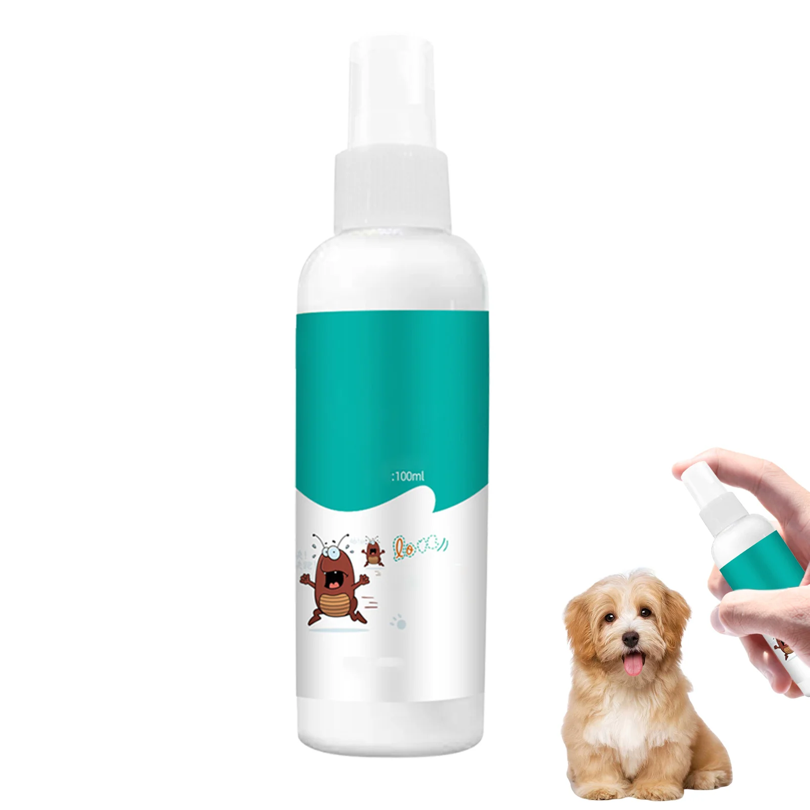 Gentle Formulated Fleas And Tick Spray For Dogs And Cats Treatments To Control Prevent Fleas Lice Ticks 100ml Protection Spray