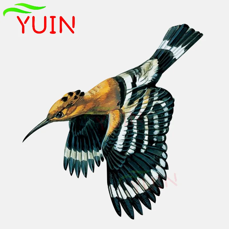 Personalized Flying Hoopoe Bird Animal Car Sticker Fashion  Accessories PVC Decoration Waterproof High Quality Decal 15*14cm