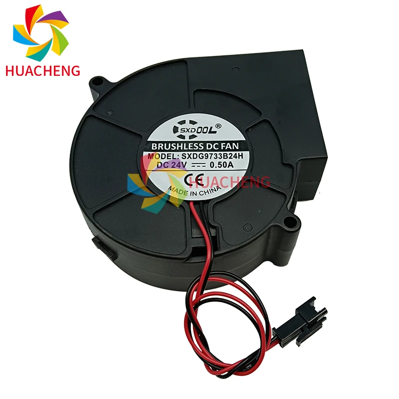 1Pcs/Pack Printer Parts For Turbo Cooling Fan Black Plastic Brushless Fan 24V-0.5A Stable Speed PN:SXDG9733B24H Blower Fan