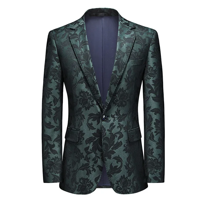 Autumn 2026 Men's British Style Business Casual single Suit men High-Density Jacquard blazer Male Prom Blazers Costume Homme