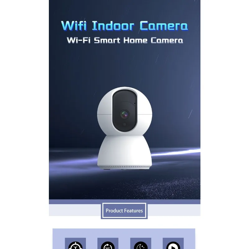 Home camera motion detection, voice intercom, WiFi monitoring, shaking head machine