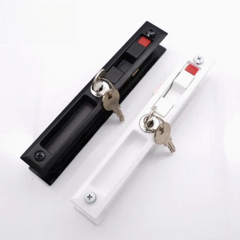 

Glass Sliding Door Locks Aluminum Alloy Invisible Lock Patio Kitchen Living Room Bathroom Double Hook Lock Furniture Hardware