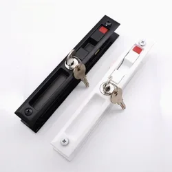Glass Sliding Door Locks Aluminum Alloy Invisible Lock Patio Kitchen Living Room Bathroom Double Hook Lock Furniture Hardware