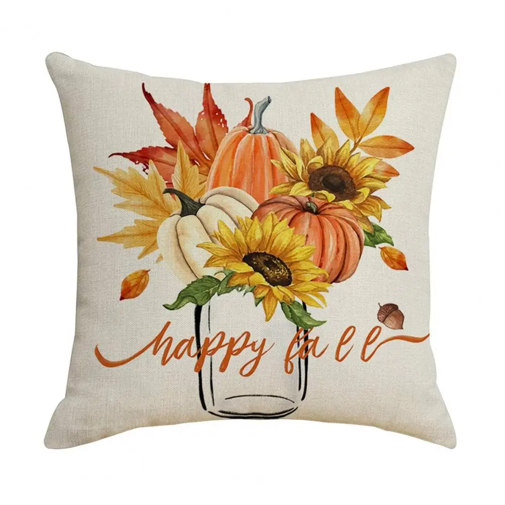 Fall Pillowcase Wrinkle-Resistant Autumn Throw Pillow Cover Fall Sofa Decor Case for Home Sofa Couch