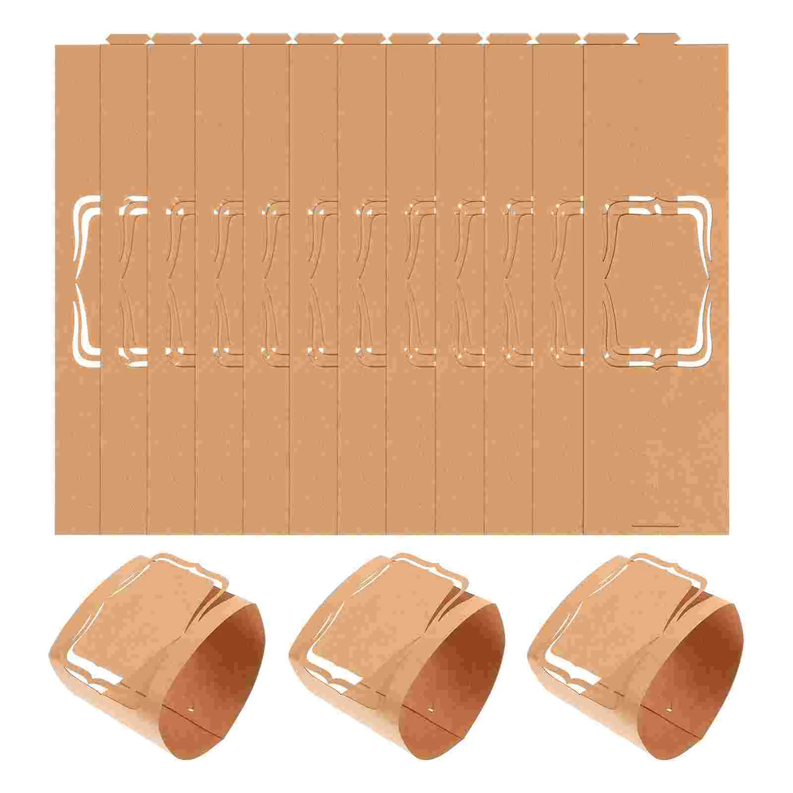 

25 шт. свадебные кольца для салфеток, бумажная лента, держатели на День Благодарения, кружевные декоративные обертывания для банкета