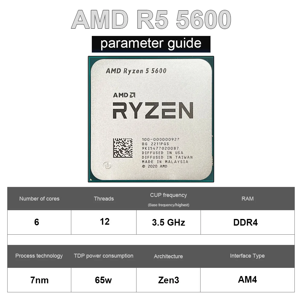 AMD-placa base Ryzen 5 5600 R5 5600 + TUF GAMING B550M PLUS, procesador de juegos, Socket AM4, 6 núcleos, 12 hilos, 65W, DDR4