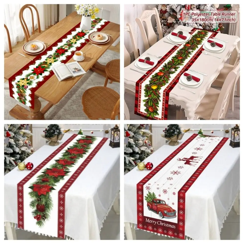 2025 New Cloth Christmas Table Runner for Home 2024 Merry Christmas Table Decor Navidad Natal Xmas Ornament Tablecloth