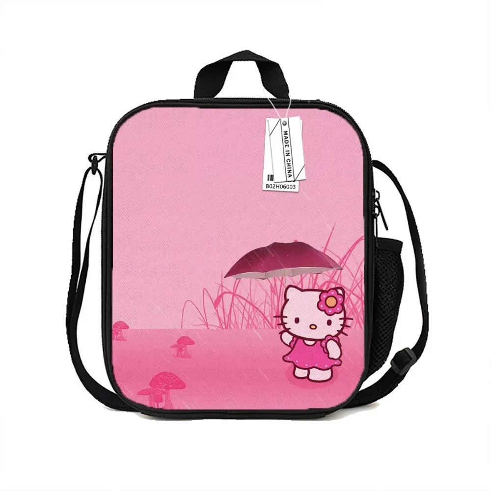 Sanrio Hello Kitty Kuromi Lunch Bags Picnic Food Box Portable Cooler Thermal Women Insulated Lunch Bag for Outdoor Picnic