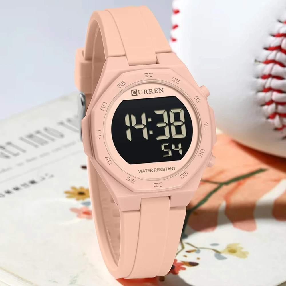 CURREN 6102 New Fashion Women's Digital Wristwatch Luminous Display Alarm Clock Calendar Sports Waterproof Digital Sports Watch