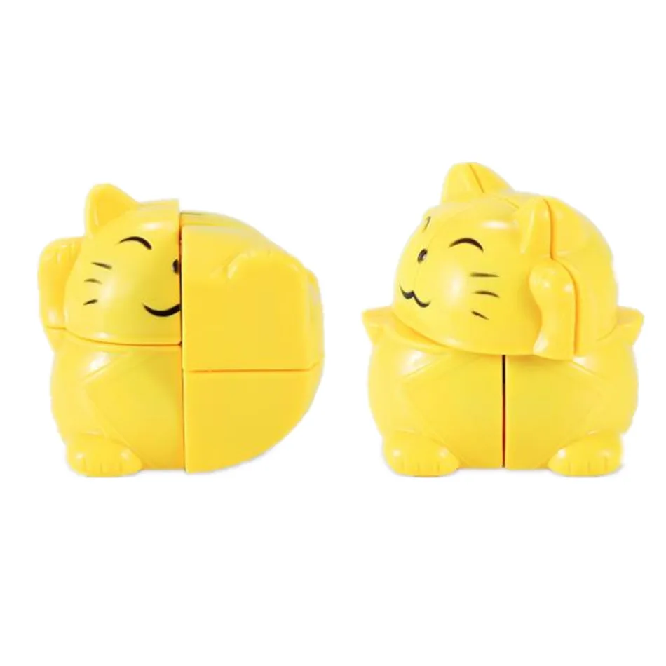 Yongjun Cartoon Lucky Cat 2x2 Speed Cube Lernspielzeug Geschenkidee Geburtstag Weihnachtsgeschenke Spielzeug für Kinder