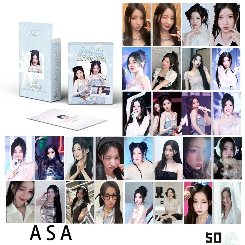 50Pcs/Set KPOP BABYMONSTER Personal Photocards HD Printing LOMO Cards RORA RUKA ASA RAMI PHARITA Boxed Postcard Fans Daily Gift