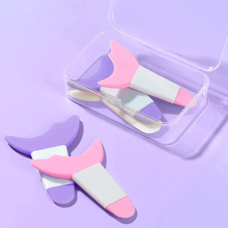 Wholesale 4PCS Template Silicone eyebrow Eyeliner Tool shaper  Eyeliner  Eye Makeup Stencils Eyelash Baffle  eye brow shaper