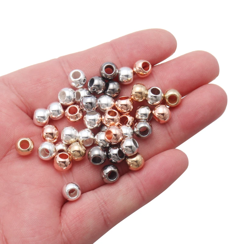 20-100 teile/los 4-14mm hochwertige ccb runde Perlen großes Loch Perlen Abstand halter lose Perle für DIY Handwerk Ornamente Herstellung Kleidung Zubehör – Detail 8