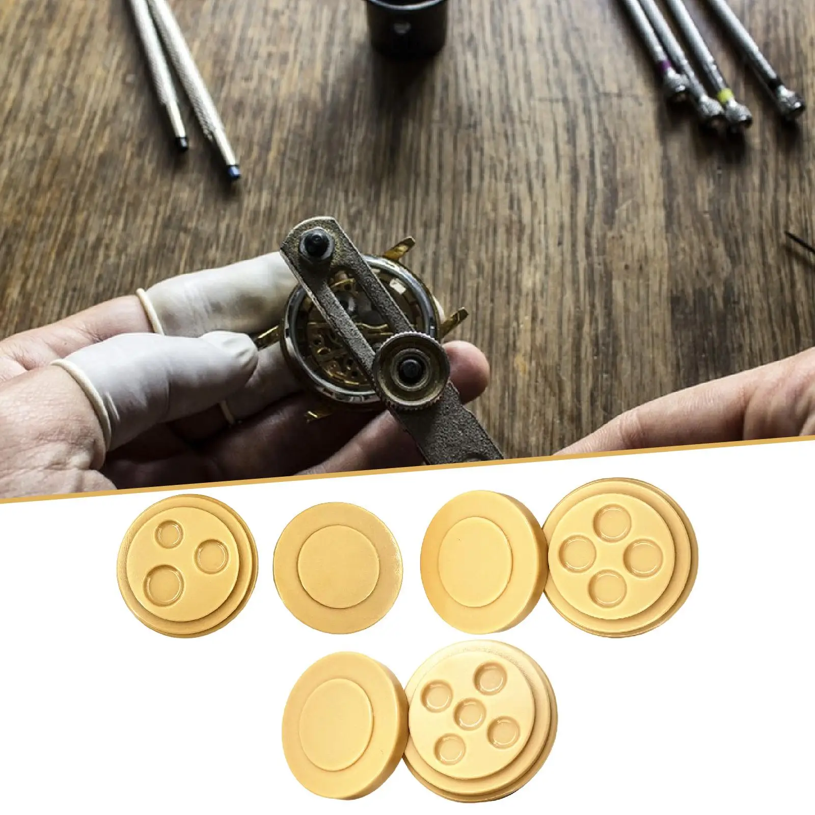 مشاهدة كأس الزيت إصلاح تنوعا الملحقات العملية الكبار المنزل استخدام متعددة الأغراض قابلة لإعادة الاستخدام مريحة ساعة مصلح طبق الزيت #4