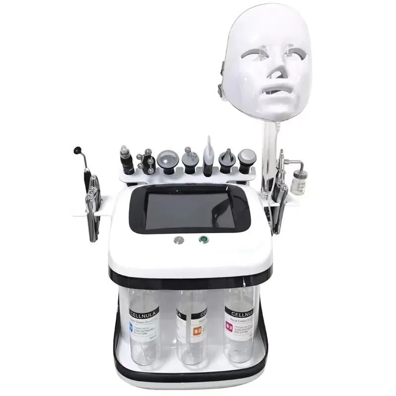 10 In 1 Dermabrasion facial Machine H2o2 Aqua Peeling Lift Skin Bubble Moisturizer Oxygen Machine