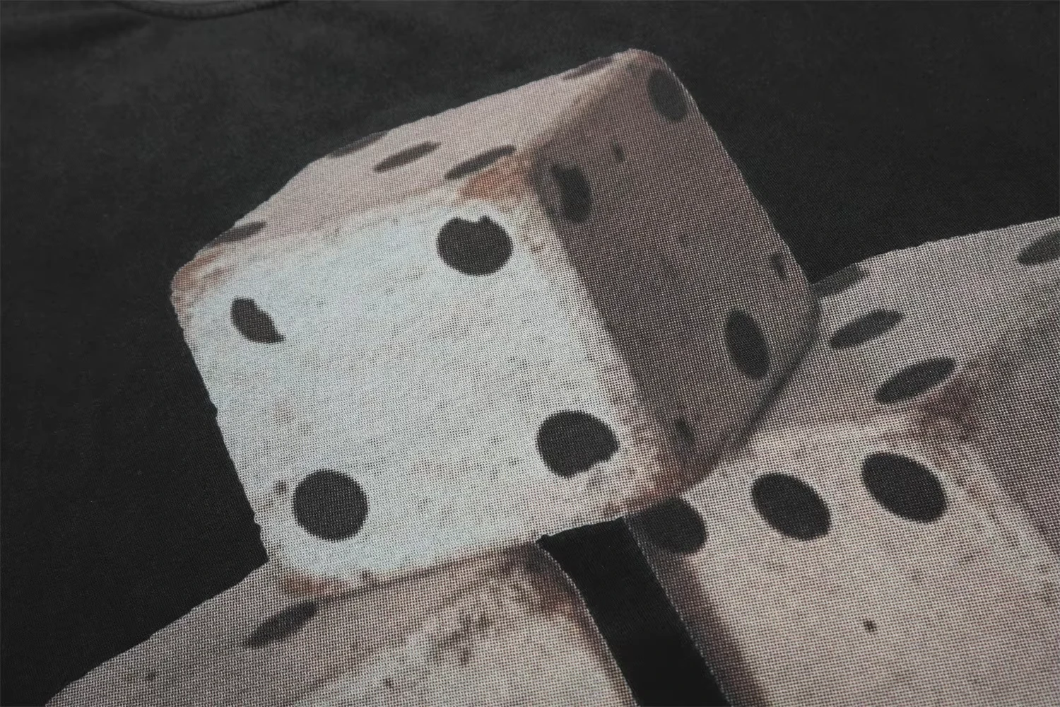 تي شيرت Saint of Michael Fun Dice Digital Direct Spray Printing Retro Washed Outdated قصير الأكمام #5