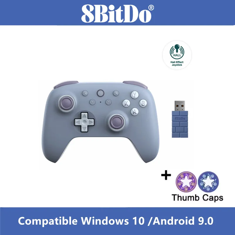 8BitDo Transparant Zwart Ultieme 2C 2.4G Draadloze Gamepad Gaming Controller voor Windows, Android, Hall Effect Windows 10