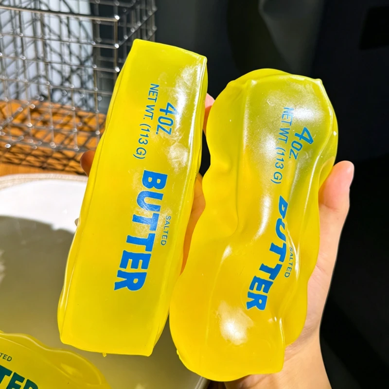 Squishy Simulated Butter Squeeze Stress Relief Toy Soft Slow Rising Sensory Fidget for Anxiety ADHD Autism Gift for Adults view 5