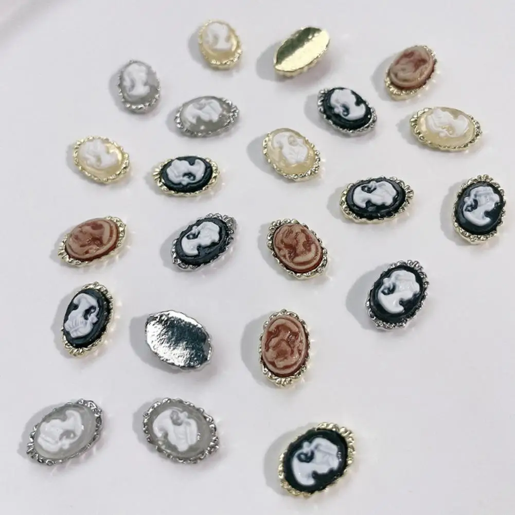 Retro Nail Rhinestones Paste Easily Dark Style Rust-proof Nail Beauty Heads for Manicurist