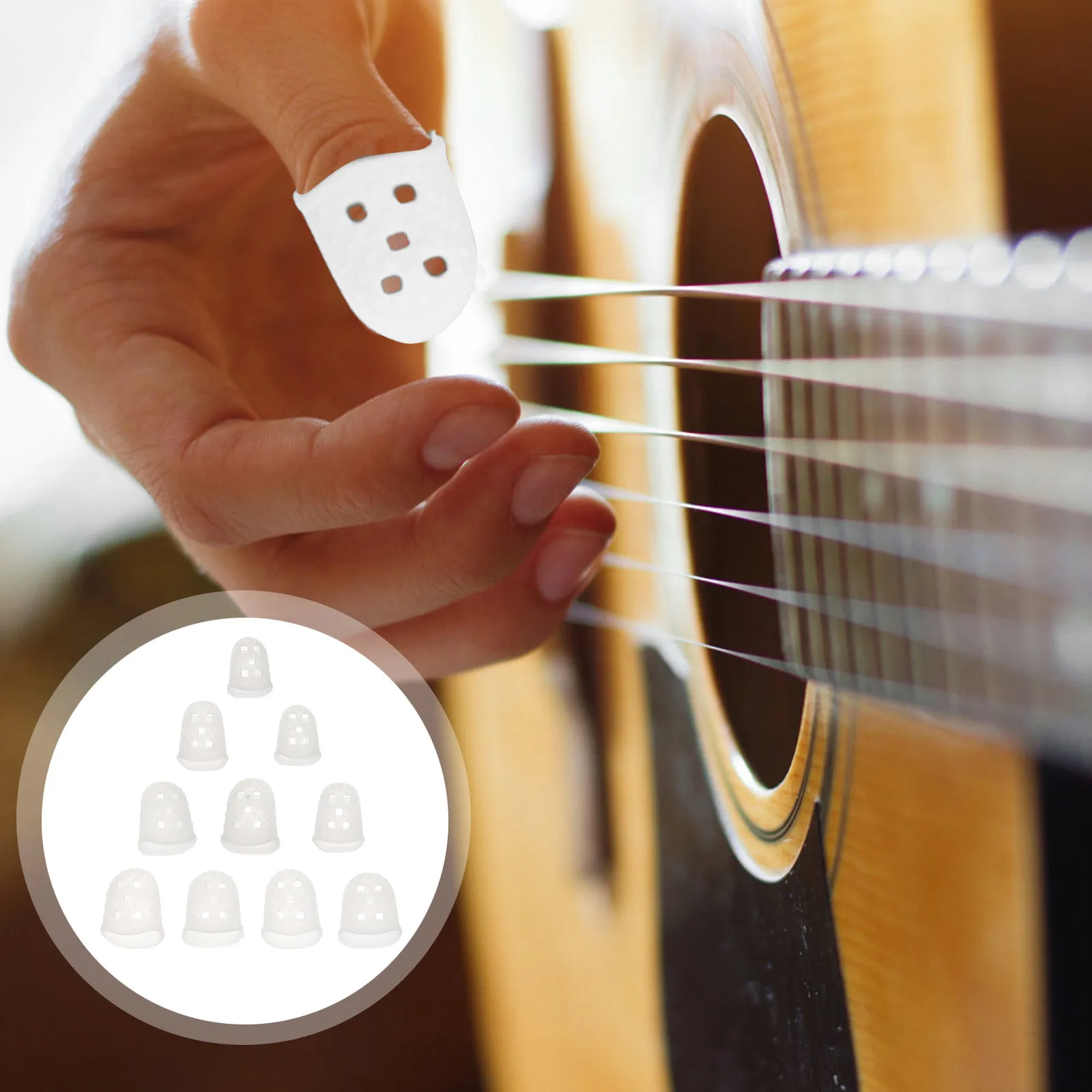 

10 шт. силиконовых напальчников для защиты от травм, для обучения, рукоделия, медицинского применения, воздухопроницаемые