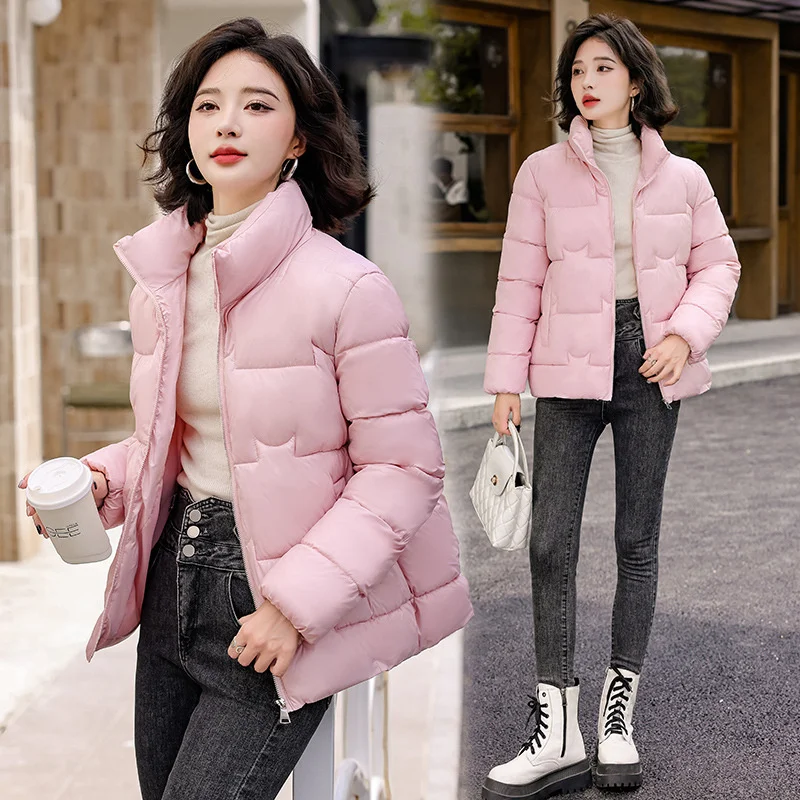 

Winter Jacket Women Korean Short Slim Down Cotton Padded Jackets Overcoat 2024 New Female Parkas Casual Thick Warm Parka Tops