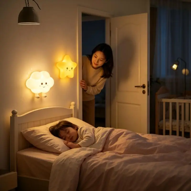 Cloud Star Magnetic Night Light Soft Eye Protection Long Battery Life 1Pcs Perfect Christmas Gift for Toddlers Babies