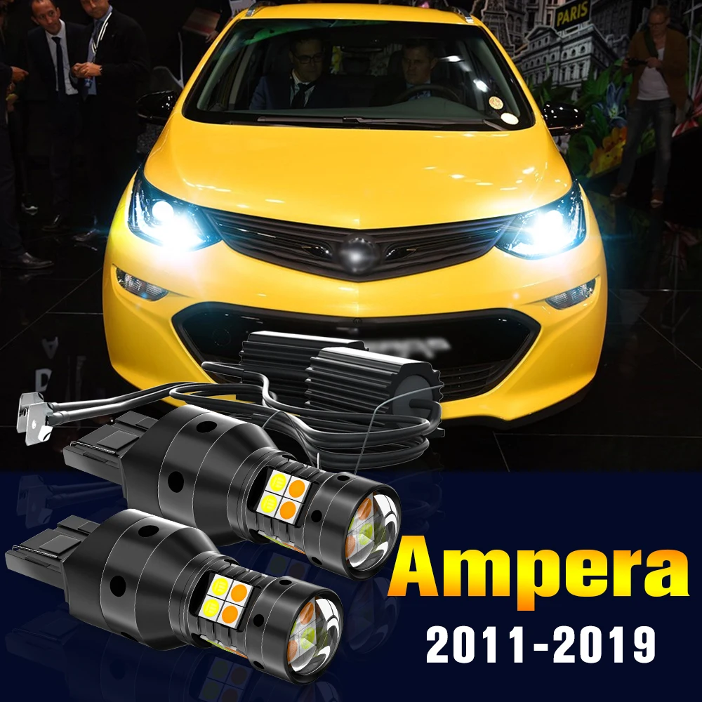 2pcs LED Dual Mode Turn Signal+Daytime Running Light DRL Lamp For Opel Ampera Ampera-e 2011-2019 2013 2014 2015 Accessories