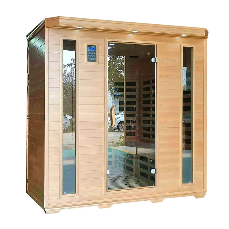 Exquisite and Comfortable Sauna Room  Wooden Sauna Room Customizable Size Sauna Room Glass Door