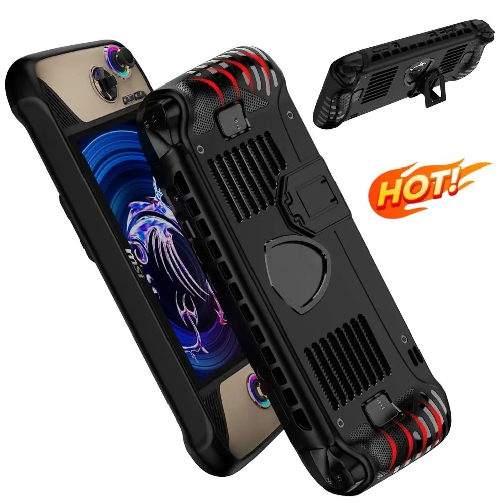 

For MSI Claw 8 AI+ 2025 New Handheld Game Console Case Anti Slip Protective Cover TPU Soft Shockproof Host Shell with Kickstand