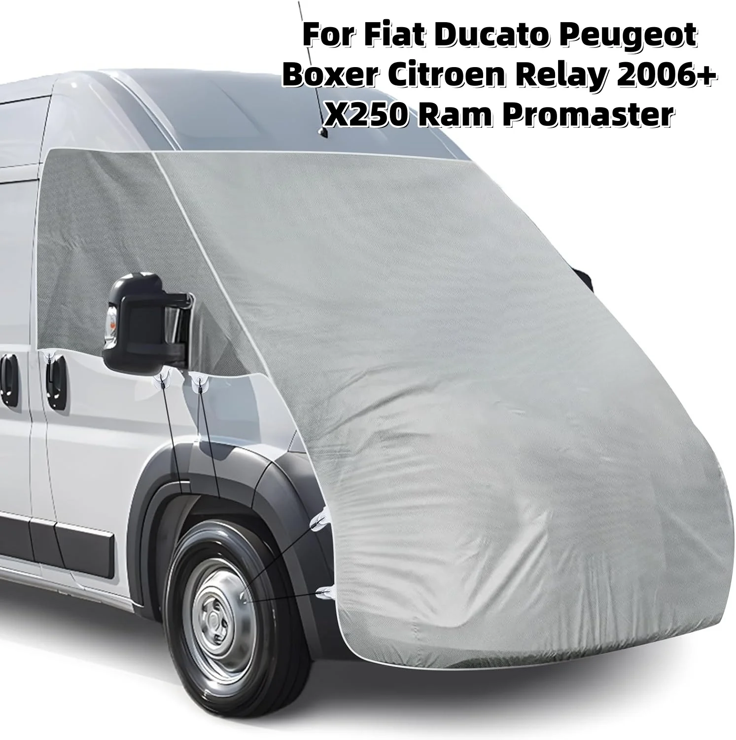 

Caravan Windscreen Engine Hood Sunshade Cover RV SnowGuard For Fiat Ducato Peugeot Boxer Citroen Relay 2006+ X250 Ram Promaster