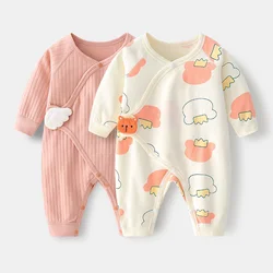 Lawadka 2Pairs/set 0-6M Newborn Baby Girl Boy Rompers Cotton Soft Infant Jumpsuit With Wing Spring Autumn Clothes For Girls Boys