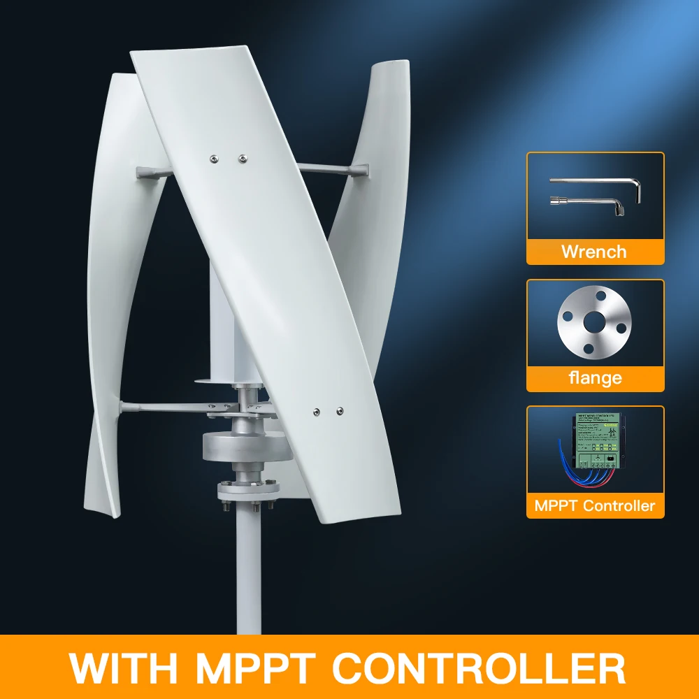 5000W 10000W Verticale Windturbine 12V/24V/48V Geluidsarme Gratis MPPT Controller Duty-Gratis Levering In Polen